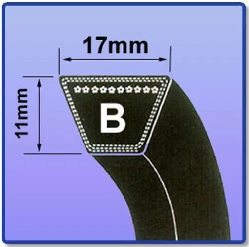 B Section V Belt Sizes B22 - B55 V Belt 17Mm X 11Mm Vee Belt