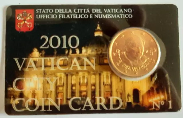 1 Moneda 50 Centavos-2010 Vaticano City Coin Card