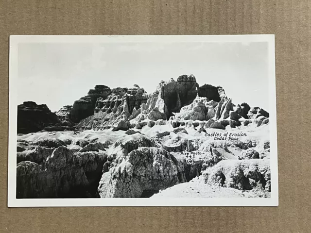 Postcard RPPC Badlands South Dakota SD Cedar Pass Castles of Erosion Real Photo