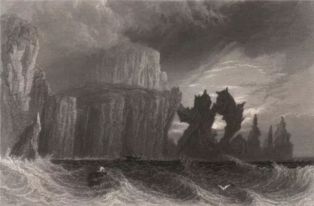 Cape Wrath. North Highlands. Scotland. BARTLETT 1838 old antique print picture