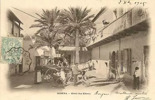 Cpa Algerie Biskra Hotel Des Zibans