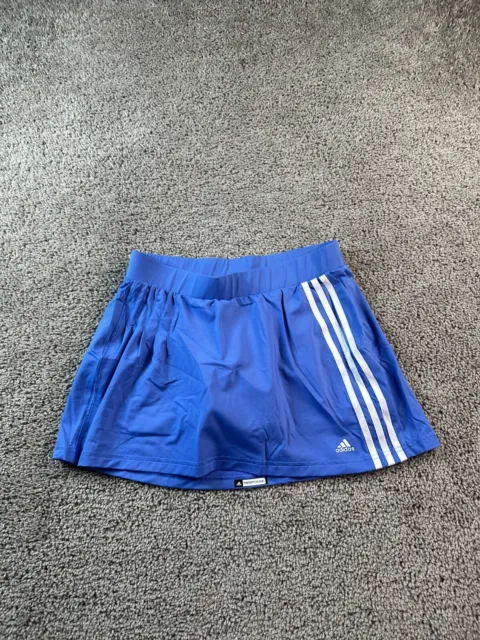 Adidas Skort Womens Medium Blue White Climalite Response Lined Skirt Ladies