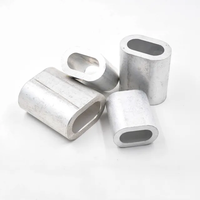 Cavo Ferrule Alluminio Manicotto Anello Crimpatura Barile Singolo Per Ditali Fune Filiali