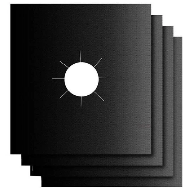 4 coperchi bruciatori, coperchio superiore stufa riutilizzabile, rivestimento bruciatore antiaderente, calore in N7P9