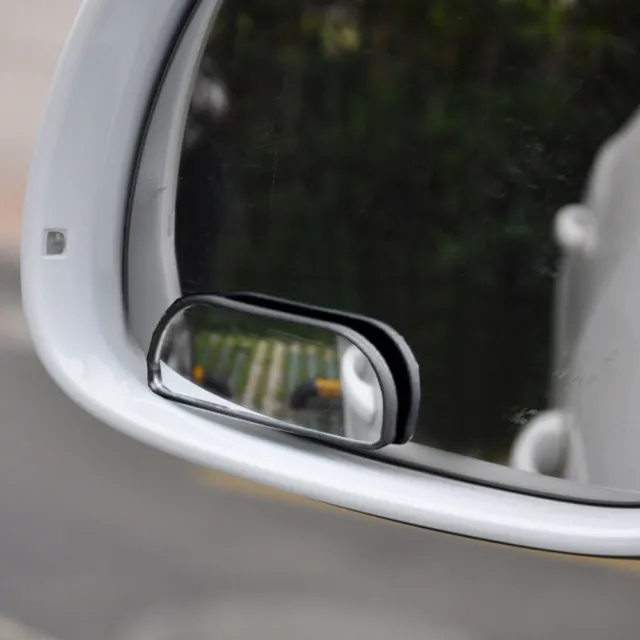 2x Rectangle Stick On Mirror Car Rearview Auxiliary Blind Spot Wide Angle Mirror