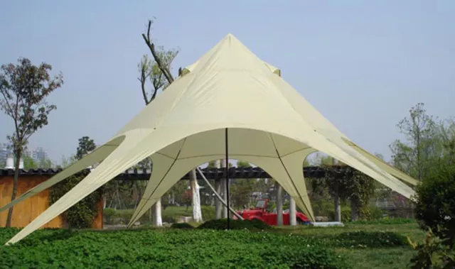 Carpa Outdoor En Forma De Estrella  Ø 12m Con Tela Ligera De Oxford Impermeable