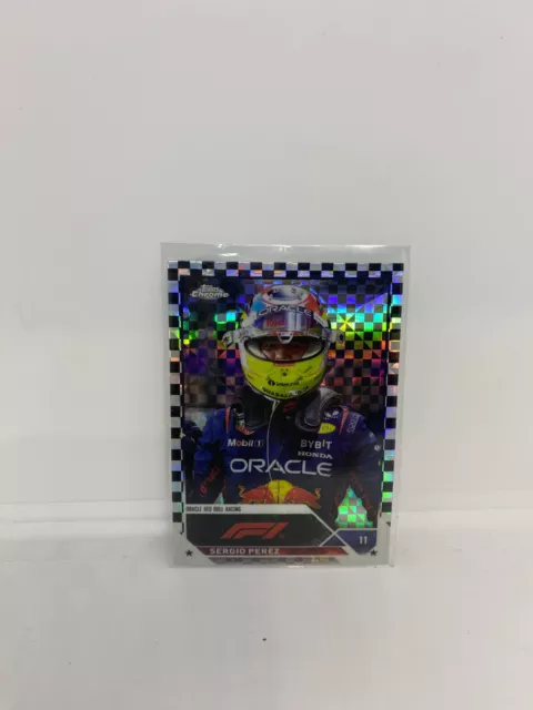 SERGIO PEREZ  2023 Topps Chrome F1 SILVER CHEQURED