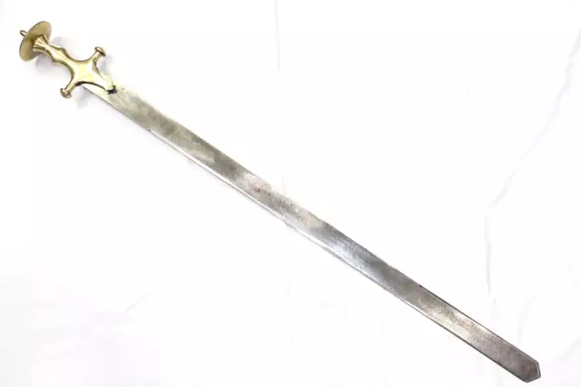 Sword Dagger Hand Fogged Steel Straight Khanda Blade Handle 38" W 173
