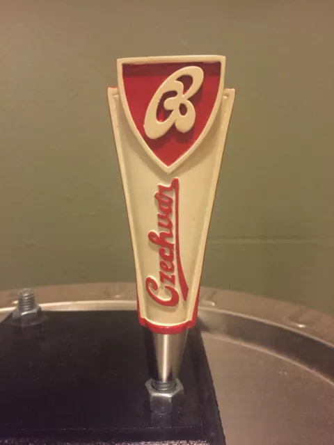 Czechvar Budweiser Beer Tap Handle Budvar Czech Shotgun *Extremely RARE* 4.5”