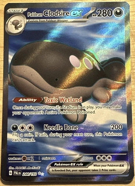 Paldean Clodsire ex Paldea Evolved 244/193 Holo Full Art Ultra Rare Pokemon MINT