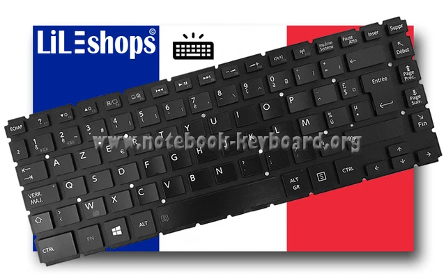 Clavier AZERTY Français Pour Toshiba Satellite Pro C70-C-109 - Original, Noir, Neuf Sous Blister