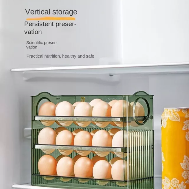 3-tier Egg Storage Box Shockproof Food Containers New Eggs Tray  Refrigerator