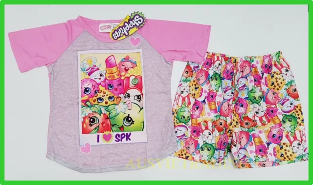 BNWT Shopkins top t-shirt tshirt girls Pyjamas brand new sleepwear pajamas