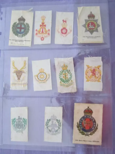 Australian issued British Army Regiment Silk badges from the 1910s