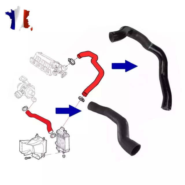 2 durites d'alimentation Turbo prévu pour Alfa 147 156 1.9 JTD JTDM Intercooler