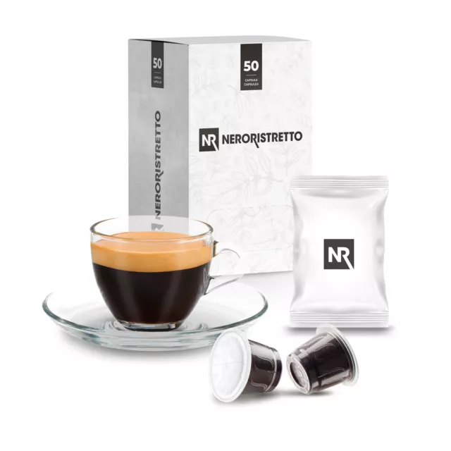 Capsule Nespresso Caffè Compatibili 50 100 200 400 600 Caffe Neroristretto