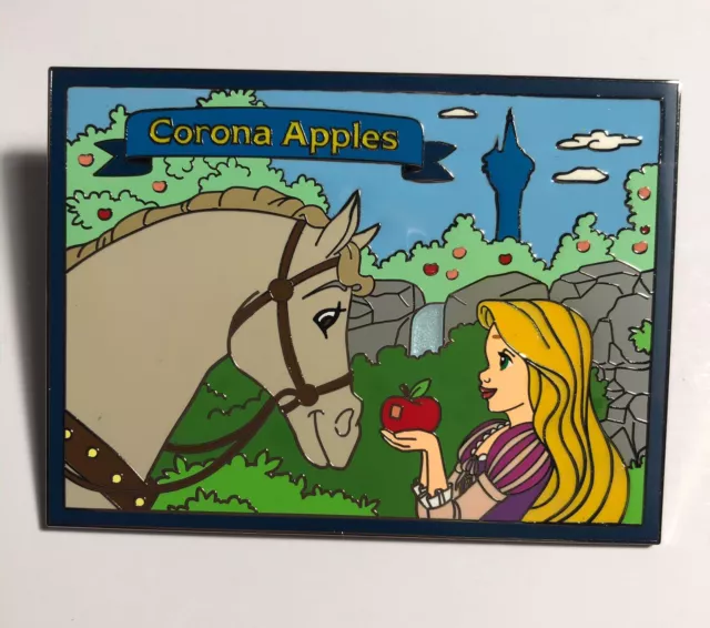 Rapunzel and Maximus Fantasy Pin - Corona Apples - Tangled - Hair Glows in Dark