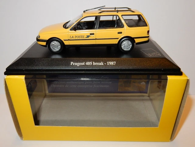 UNIVERSAL HOBBIES PEUGEOT 405 BREAK 1987 POSTES POSTE PTT 1/43 in LUXE BOX