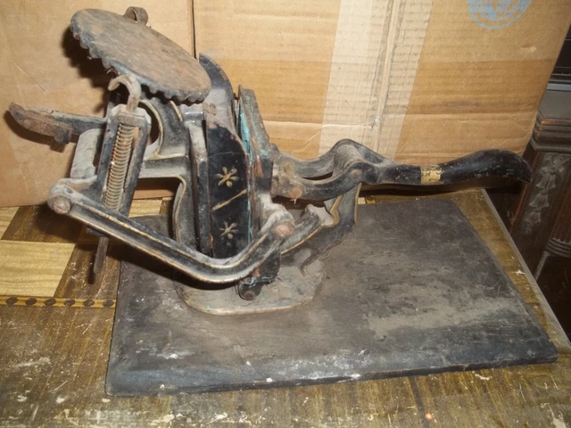 Antique Cast Iron Small Printing Press Business Card Tabletop Baltimore No. 9