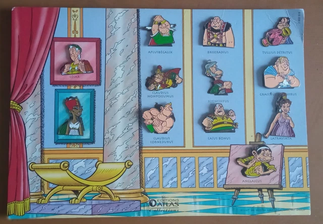 LOT DE PIN'S BD / ASTERIX ET OBELIX ( sur presentoir )ATLAS 2007 EUR 13