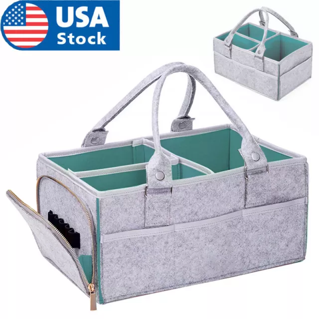 Baby Diaper Caddy Organizer Basket Wipes Bag Newborn Infant Nursery Storage Bin