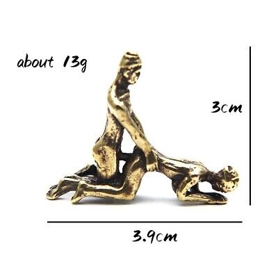 Solid Amulet Brass Sex Position Statue Figure Sexual Lover Charms Funny Gift