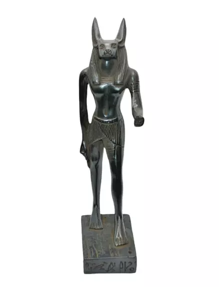 Rara statua antica egiziana di Anubis BC dea della morte