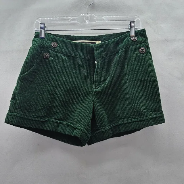 Daughters of The Liberation Women Size 2 Green Corduroy Shorts