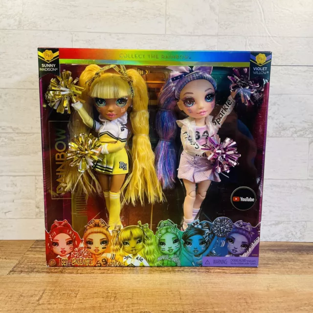 RAINBOW HIGH CHEER Dolls Figure 2 Pack Sunny Madison Violet Willow ...