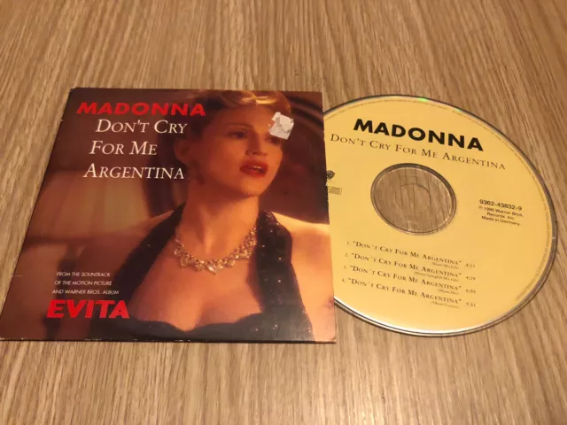 Cd 2 Titres Madonna Don’t Cry For Me Argentina Rare