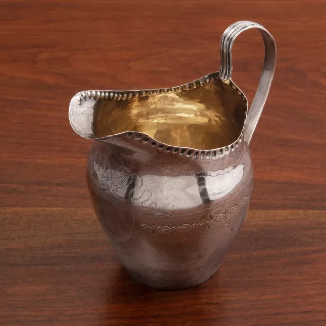 John Edwards ? Georgian Sterling Silver 18Thc Cream Pot Helmut Style 1800