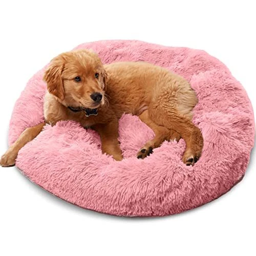 Active Pets Plush Calming Dog Bed Donut Dog Bed for Small Dogs Medium & Large...