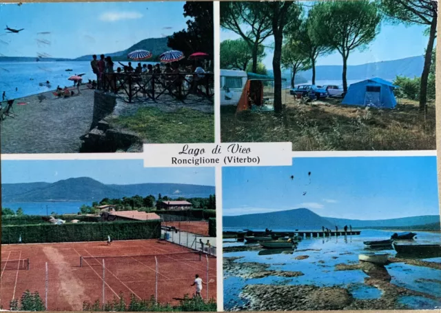 Cartolina Lago di Vico Ronciglione Viterbo viaggiata