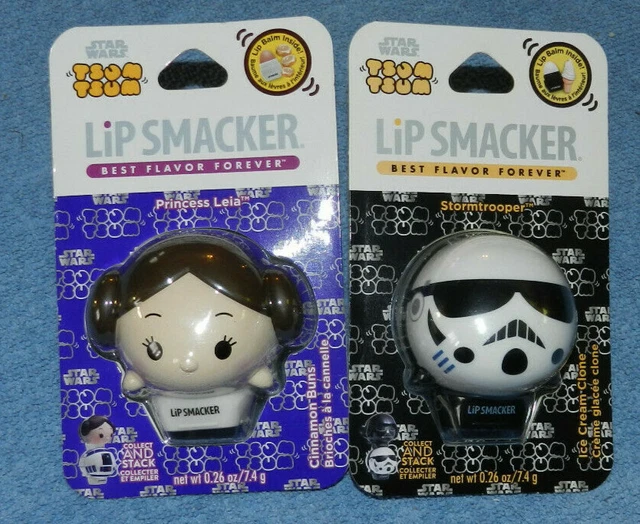 Set of 2 Lip Smacker Disney Tsum Tsum Lip Balm~Ice Cream, Cinnamon Buns flavored
