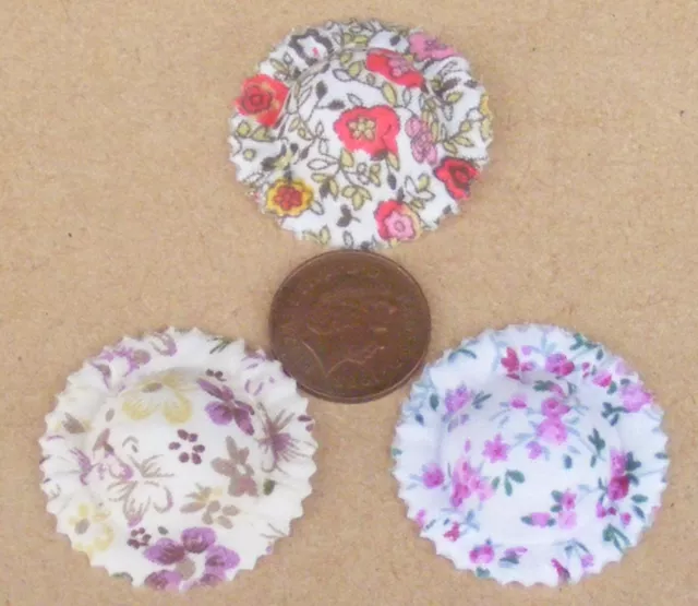 1:12 Échelle 3 Petit Chiffon Femmes Chapeaux Tumdee Maison de Poupées Vêtements