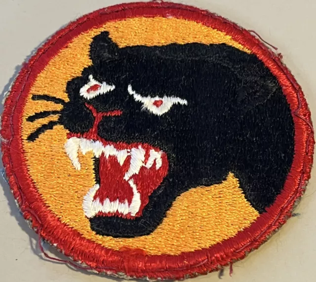 WW2 Era US Army 66th Infantry Division Cut Edge Black Panther PATCH Used 2.75"