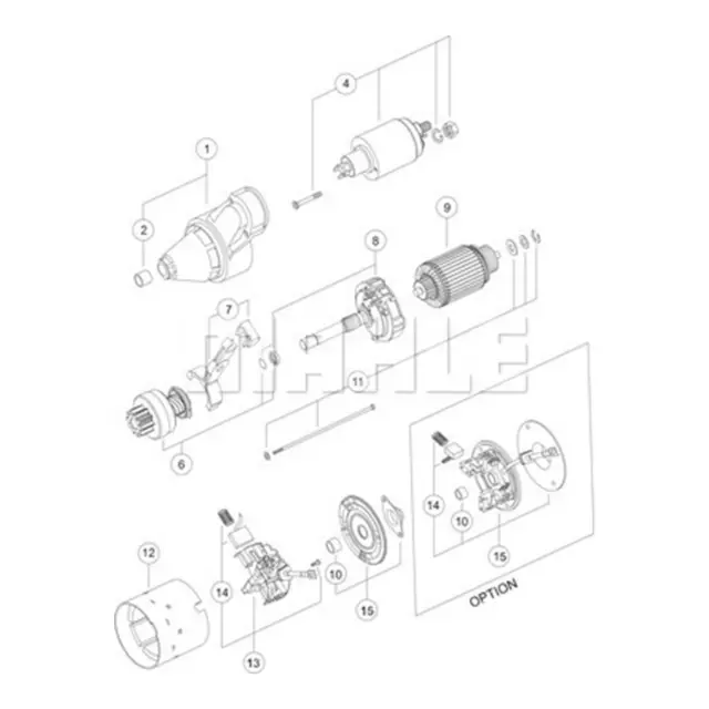 MAHLE Starter Motor MS 563 Genuine Top German Quality