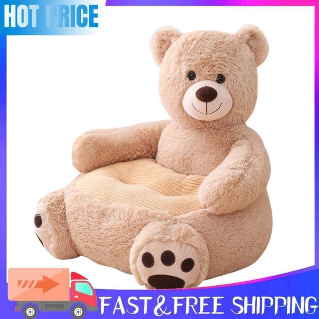 Cute Learning to Sit Baby Sofa Cover Seat Support without Filler (Bear)
