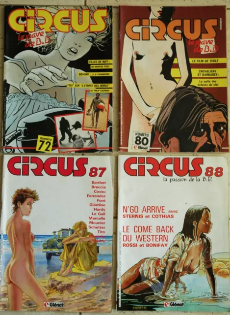 Magazine BD, revista CIRCUS, nº 72, 80, 87, 88, 89, 111.