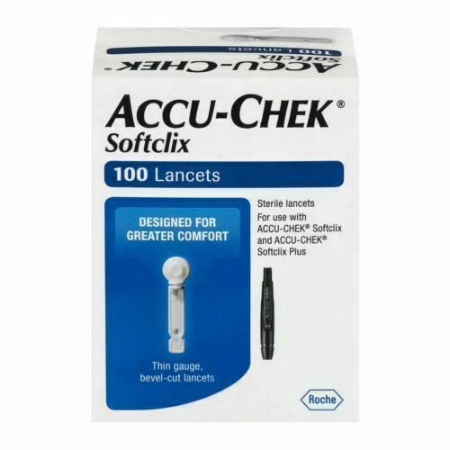 Lanzas Roche Accu-chek Soft Clix - 300 unidades (3 cajas de 100 cada una) exp. 3/25
