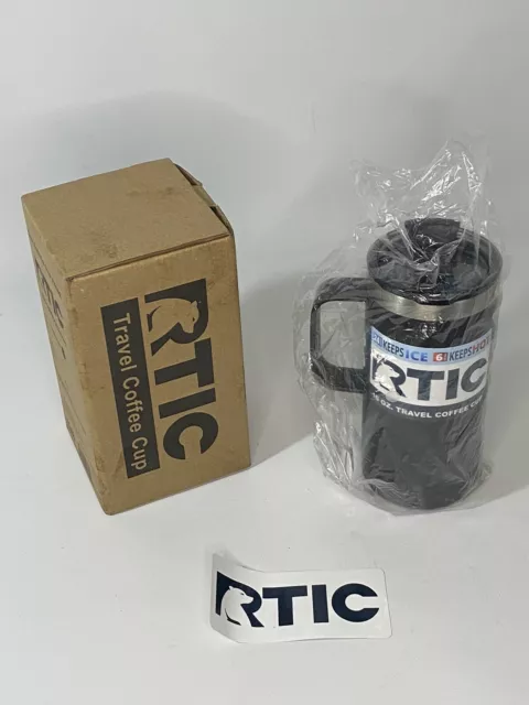 RTIC 16oz Travel Coffee Cup Stainless Double Wall Vacuum Insulated Charcoal