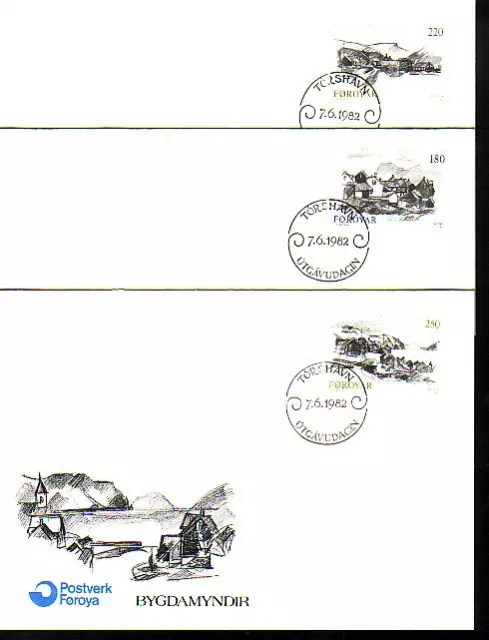 Dänemark - Faroer Michelnummer 72 - 74 amtlicher  FDC