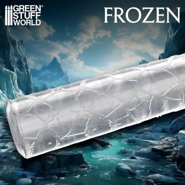 Rolling Pin - FROZEN Drought Fields Texture - for Warhammer and miniature bases
