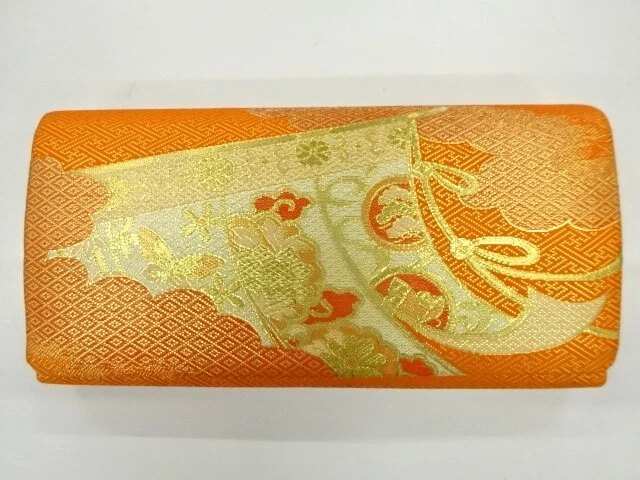 6470267: Japanese Kimono / Antique Bag / Woven Butterfly & Kiku