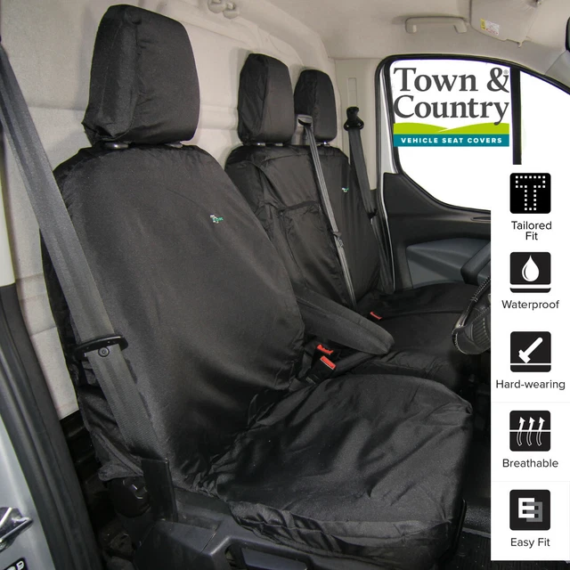 FORD TRANSIT CUSTOM 2019 Seat Covers WATERPROOF HEAVY DUTY Town
