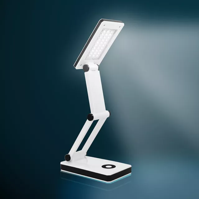 SMD Faltbare Schreibtischlampe Tischlampe Nachtischlampe Tischleuchte Weiß