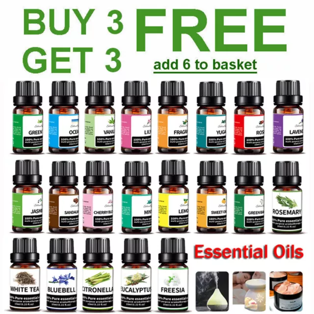 10mL Essential Oils - 100% Pure and Natural - Therapeutic Grade - Free Shipping