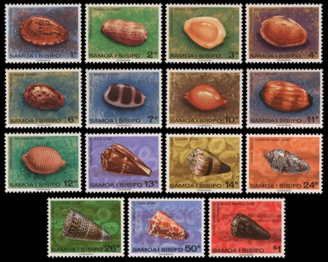 Samoa 1978 - Mi-Nr. 380-394 ** - MNH - Meeresschnecken / Marine snails