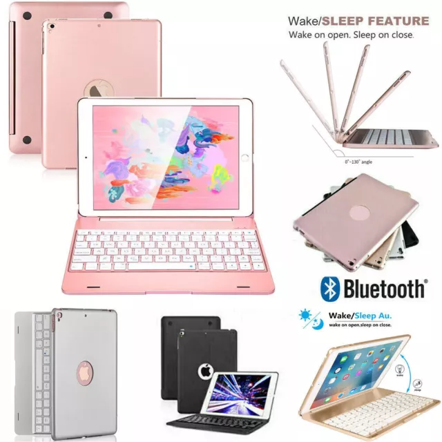 For iPad 5/6/7/8/9th Gen Air 1/2/3 Pro 10.5" Bluetooth Smart Case Keyboard Cover