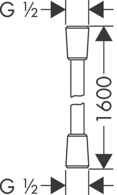 Hansgrohe Brausenschlauch Comfortflex 1600mm chrom, 28168000 2